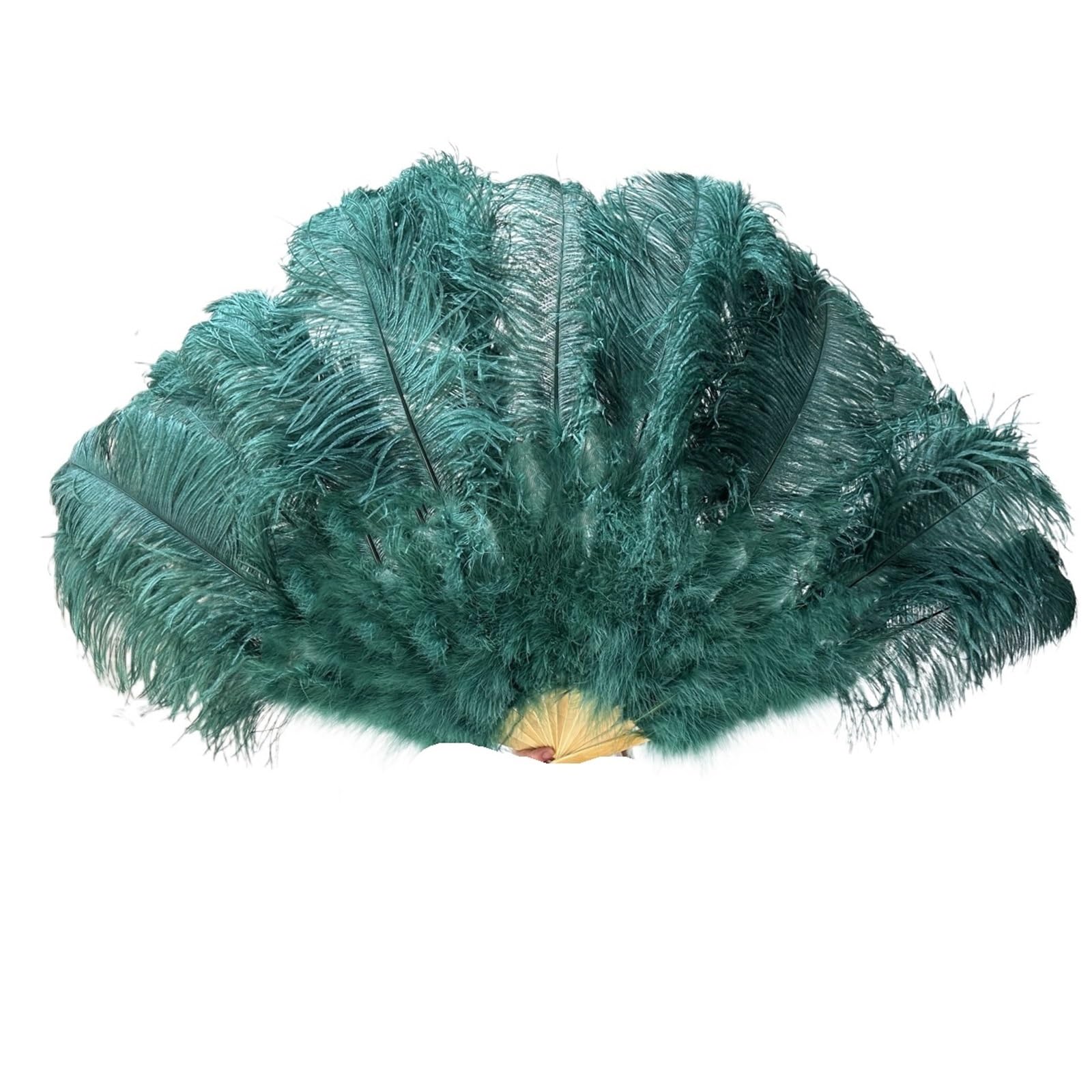 Dance Fan 130CM 100CM Big Ostrich Feather Fan Fluffy 13 Bone Handheld Carnival Dance Stage Performance Feather Fan Plumes DIY Crafts(Color-20,Small Fan 1PCS)
