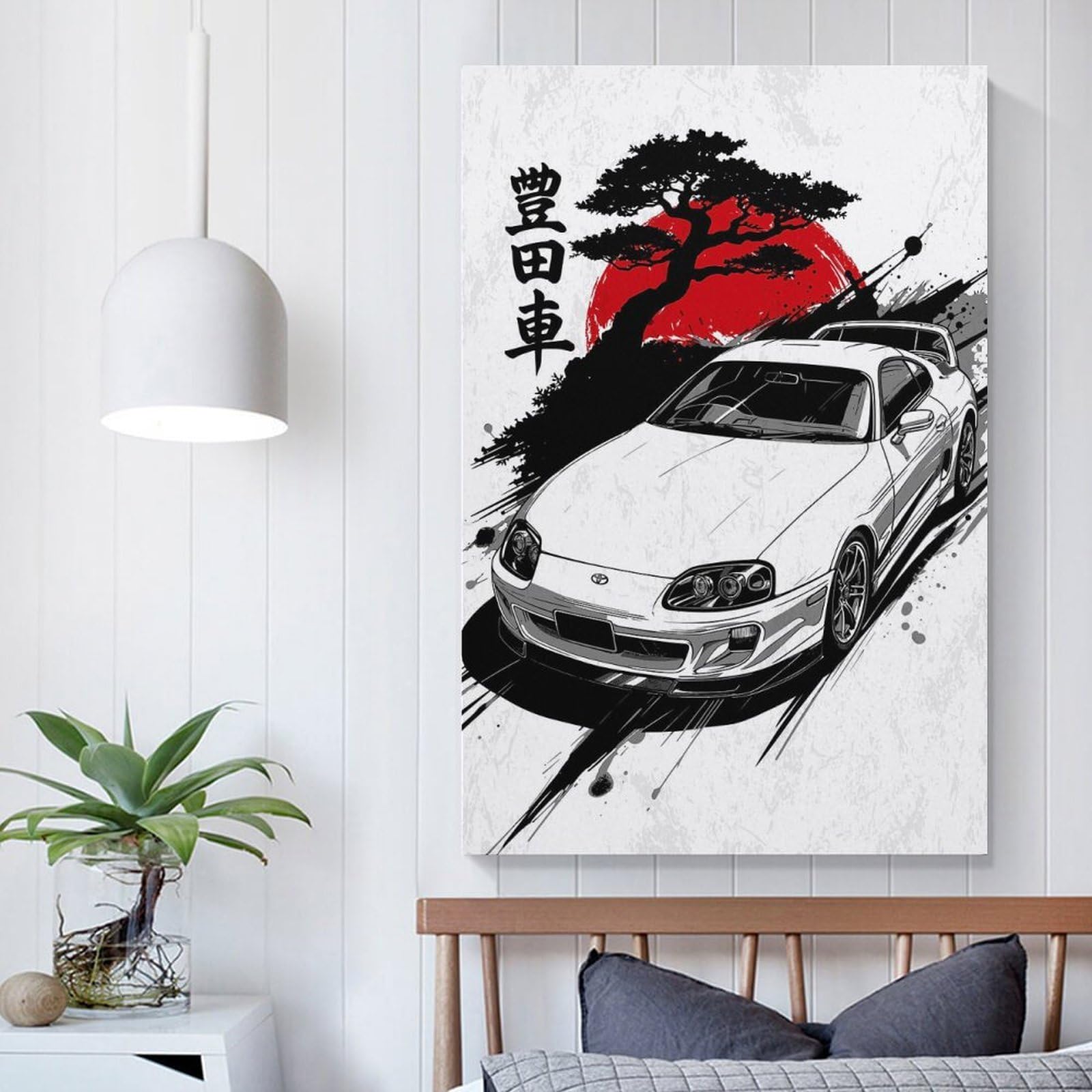 Poliuaws Unframe-Toyota Supra Japanese Art Toyota Supra Japanese Art Art Poster Canvas Wall Art Decorative Bedroom Modern Home Print Picture Artworkss 3D Wall Art Living Room 20X30inch(50X75cm)