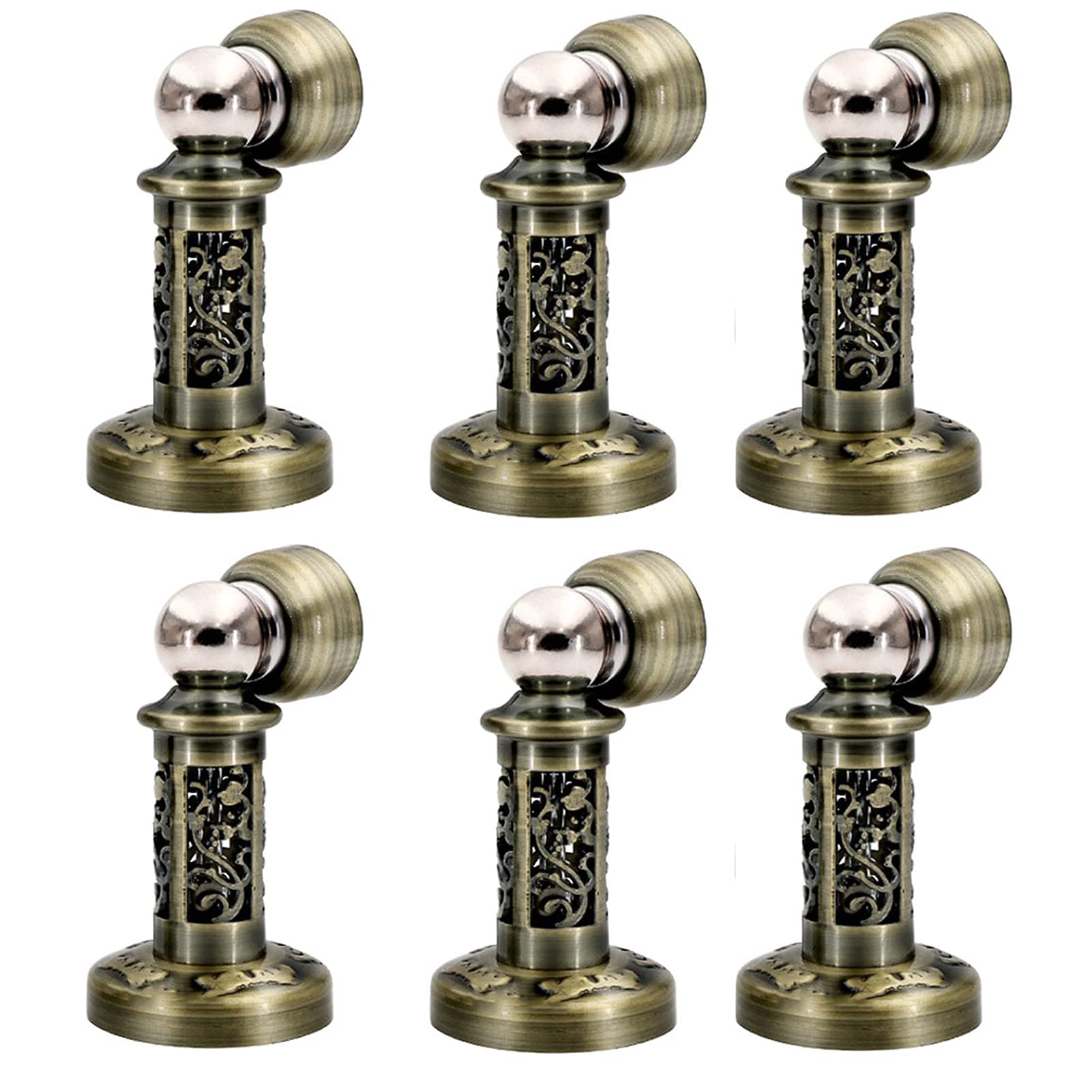 Tope de puerta magnético para suelo o pared con tornillos de montaje y base resistente
