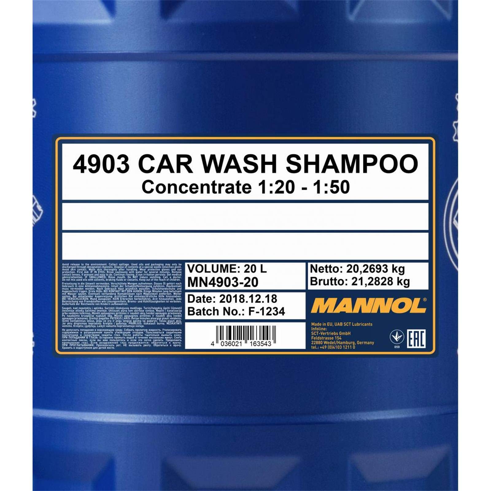 MANNOL 20 L Car Wash Shampoo MN4903-20