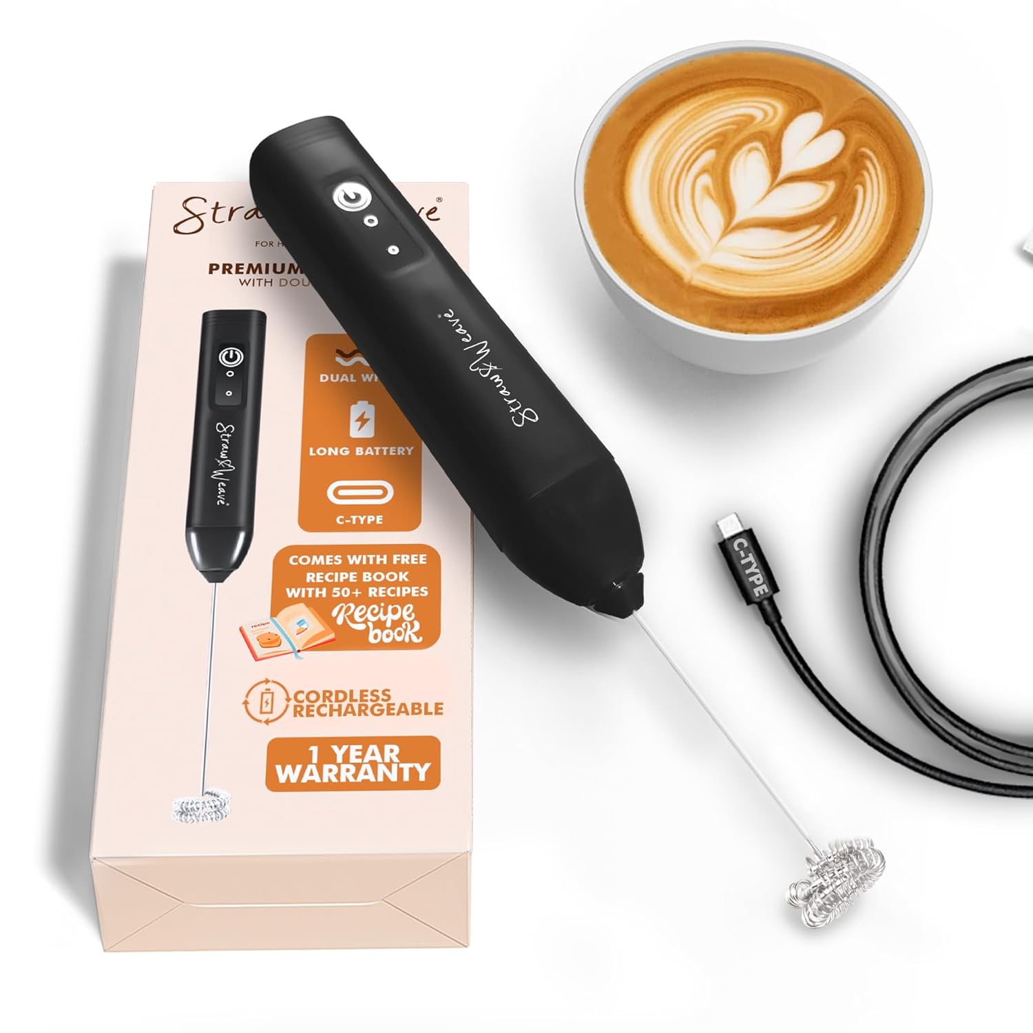 Coffee Frother Electric Rechargeable Big Battery | Coffee Maker Machine for Home | Whisker & Beater | 1 Year Warranty Coffee Frother Electric Rechargeable Big Battery | Coffee Maker Machine for Home | Whisker & Beater | 1 Year Warranty