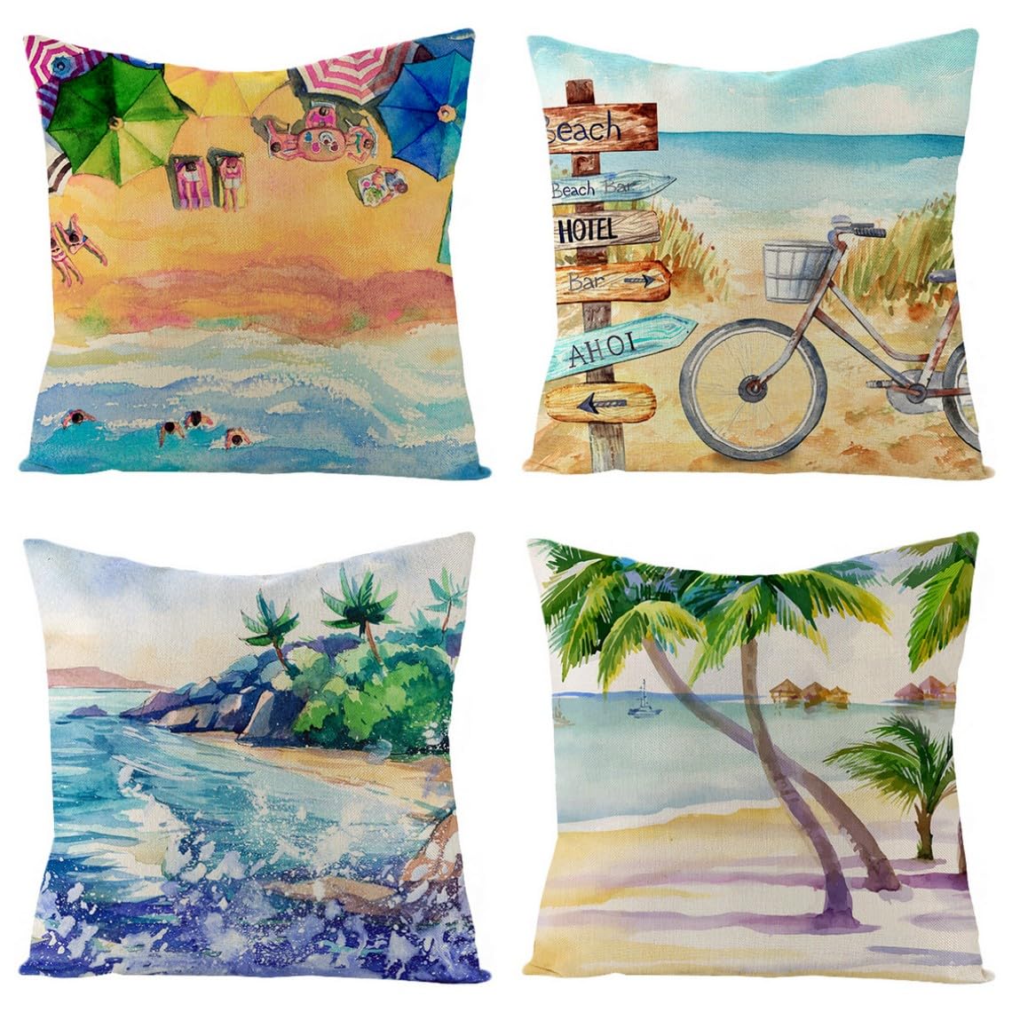 Linge housses de coussin en lin matelassé CEVAN : l'élégance naturelle en format 50x50