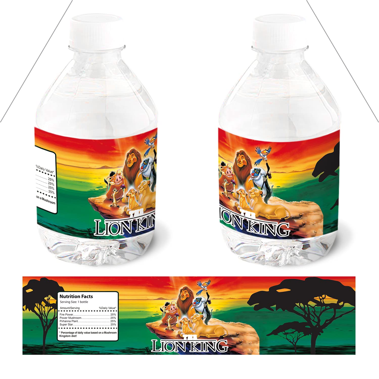 15pcs Lion King Water Bottle Labels, Little Lions Party Supplies Waterproof Beverage Juice Drink Birthday Stickers Party Favors for Boys & Girls, 1 ...