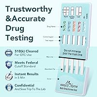 Vista 4 de Easy@Home Kit de prueba de drogas en orina de 5 paneles, prueba de THC/marihuana, AMP, BZO, COC, OPI 2000, pruebas de detección de todas las drogas