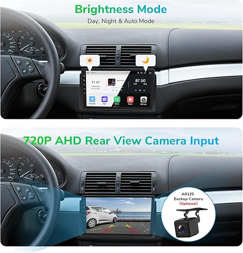Miniatura 8 de Eonon Estéreo de coche 6+64GB para BMW Serie 3 325i 330i M3 323i (E46) 1999-2005, Android 13 Wireless CarPlay y Android Auto Car Radio, Unidad