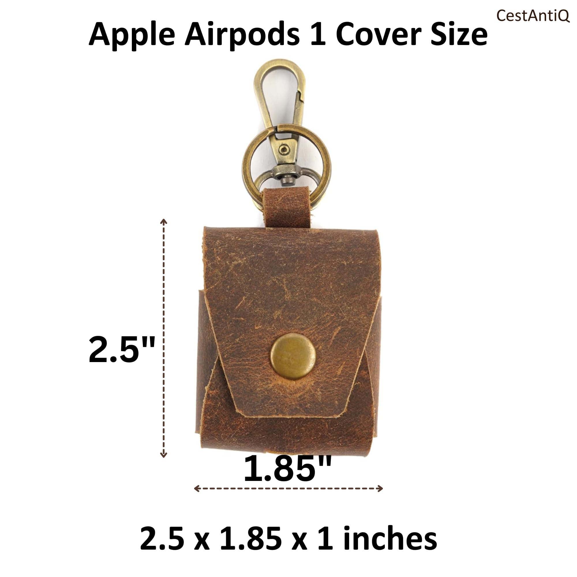 Amazon | CestAntiQ 本革AirPodsケース キーチェーン付き レザーケース