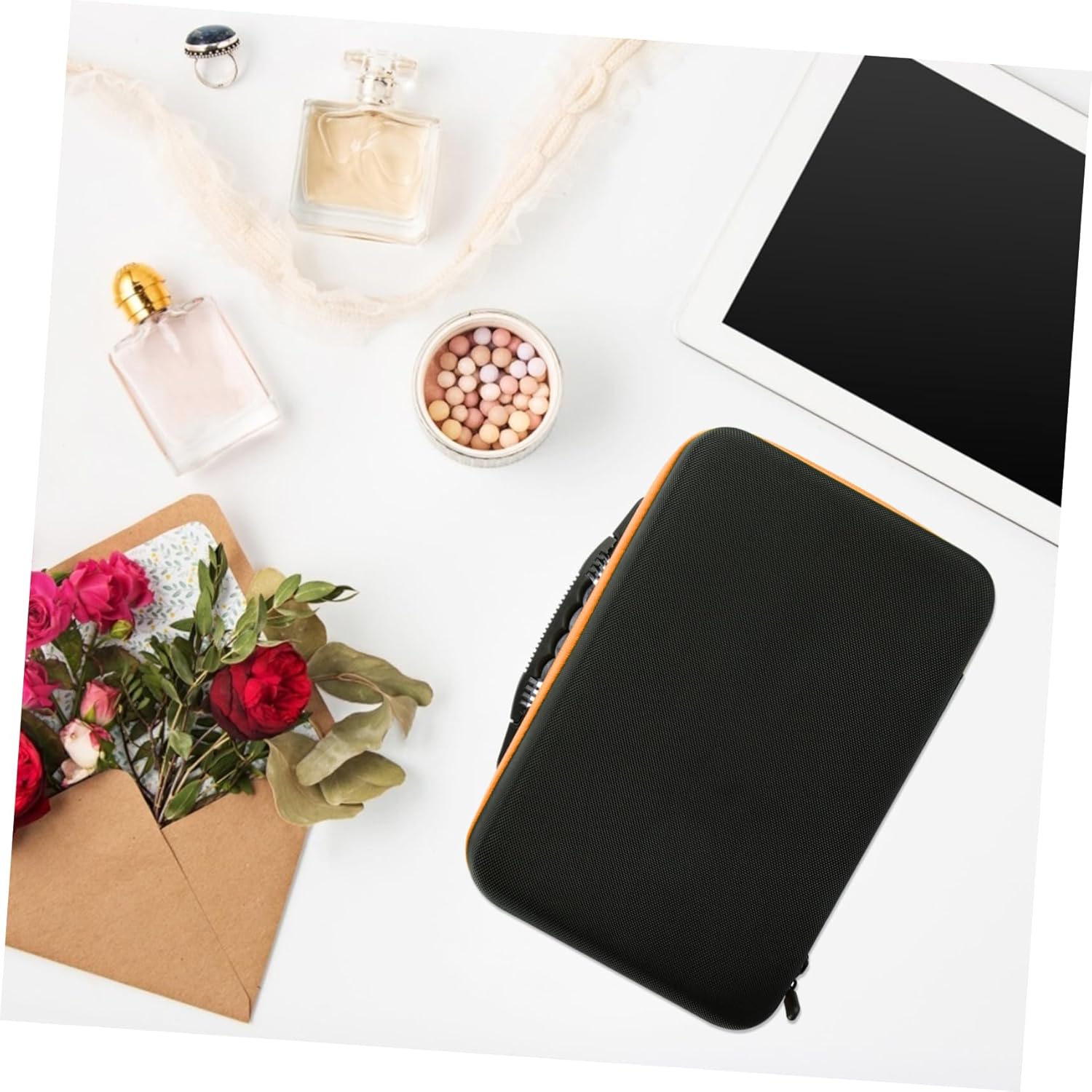 Didiseaon 1pc Multigrid Holder Portable Storage Bag for Bottles Pu Material for Home Office and Travel