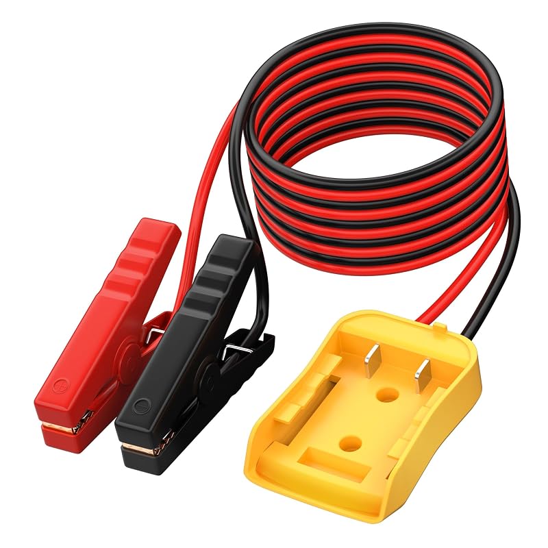 RVBOATPAT Cabo de Transferência com Garras de Bateria Compatível com Baterias de Íons de Lítio Dewalt 20V, 1 unidade