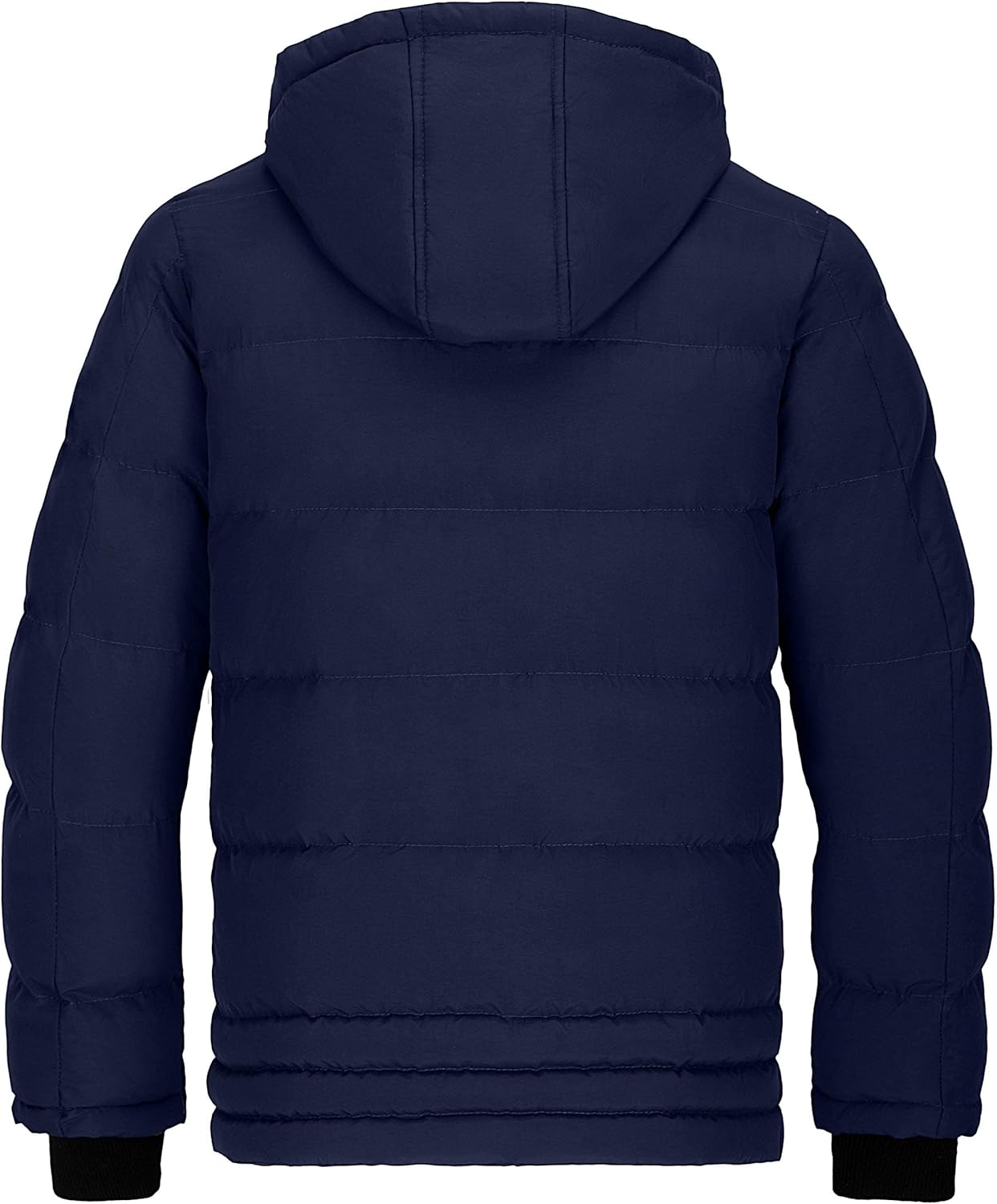 wantdo Men's Thicken Puffer Jacket Padded Waterproof Warm Winter Coat with Hood - Image 3