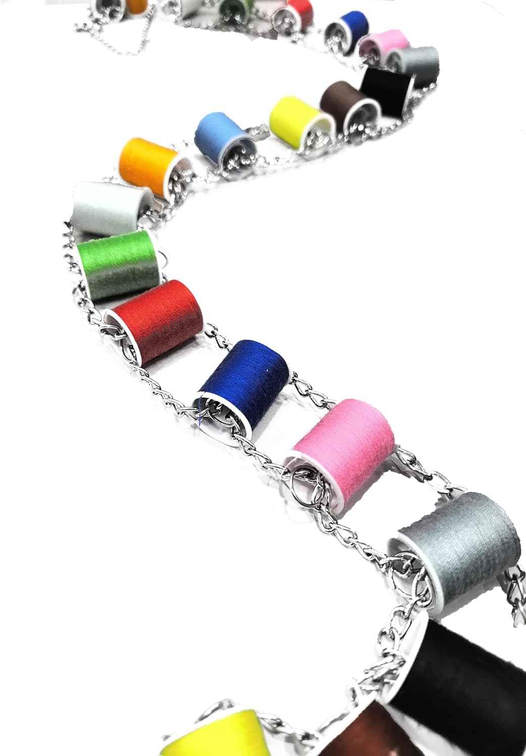 The Hatter Costume Mad Accessories Printed Bow Tie with Colorful Spools Bandolier for Men Women Wonderland Halloween