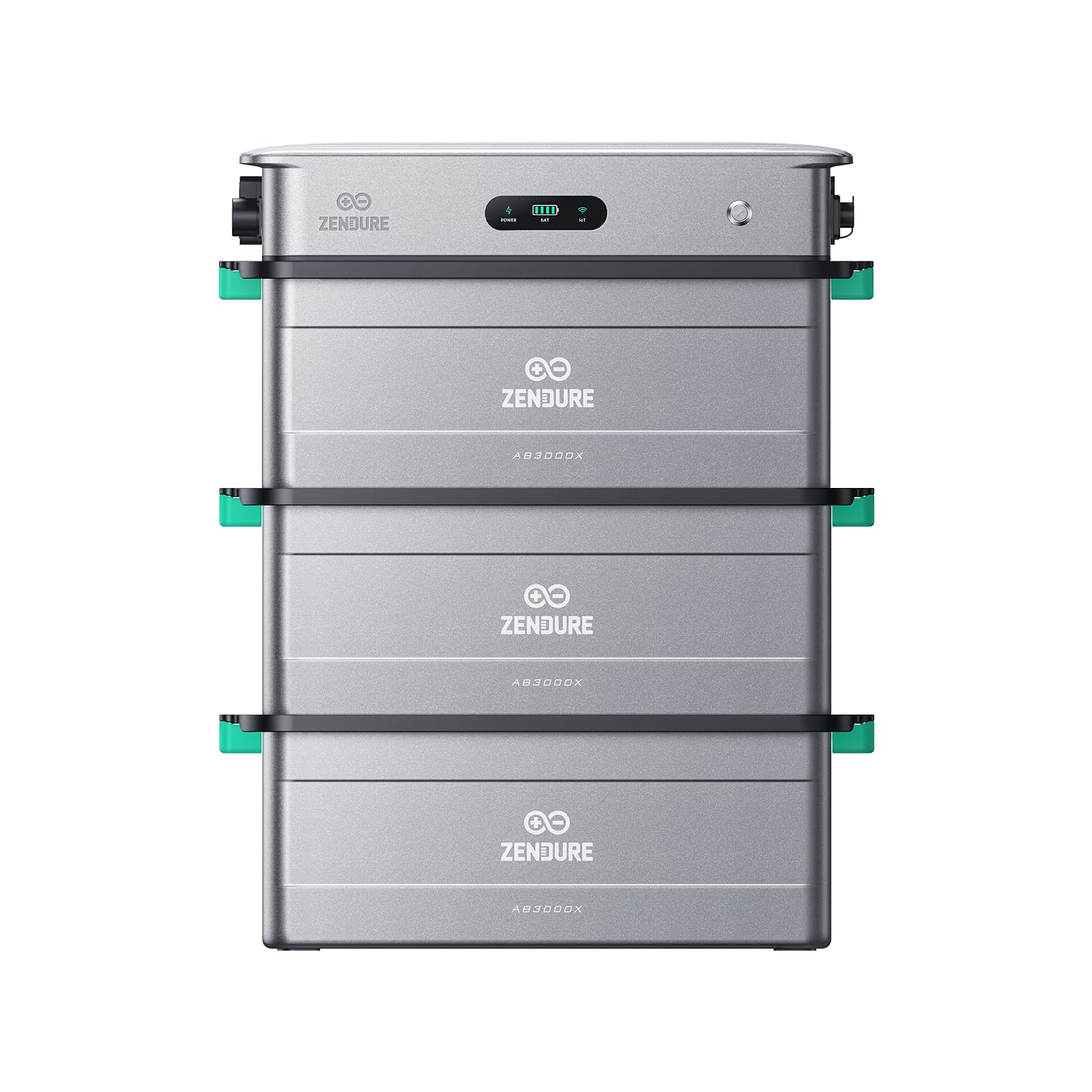 Zendure SolarFlow 2400 AC, Gestion de Puissance Couplé IA AC Système, Gestion du Stockage d'Énergie Domestique, Entrée AC et Sortie 2400W, 17,28kwh Capacité Extenable, TOU, 3*AB3000X Batterie