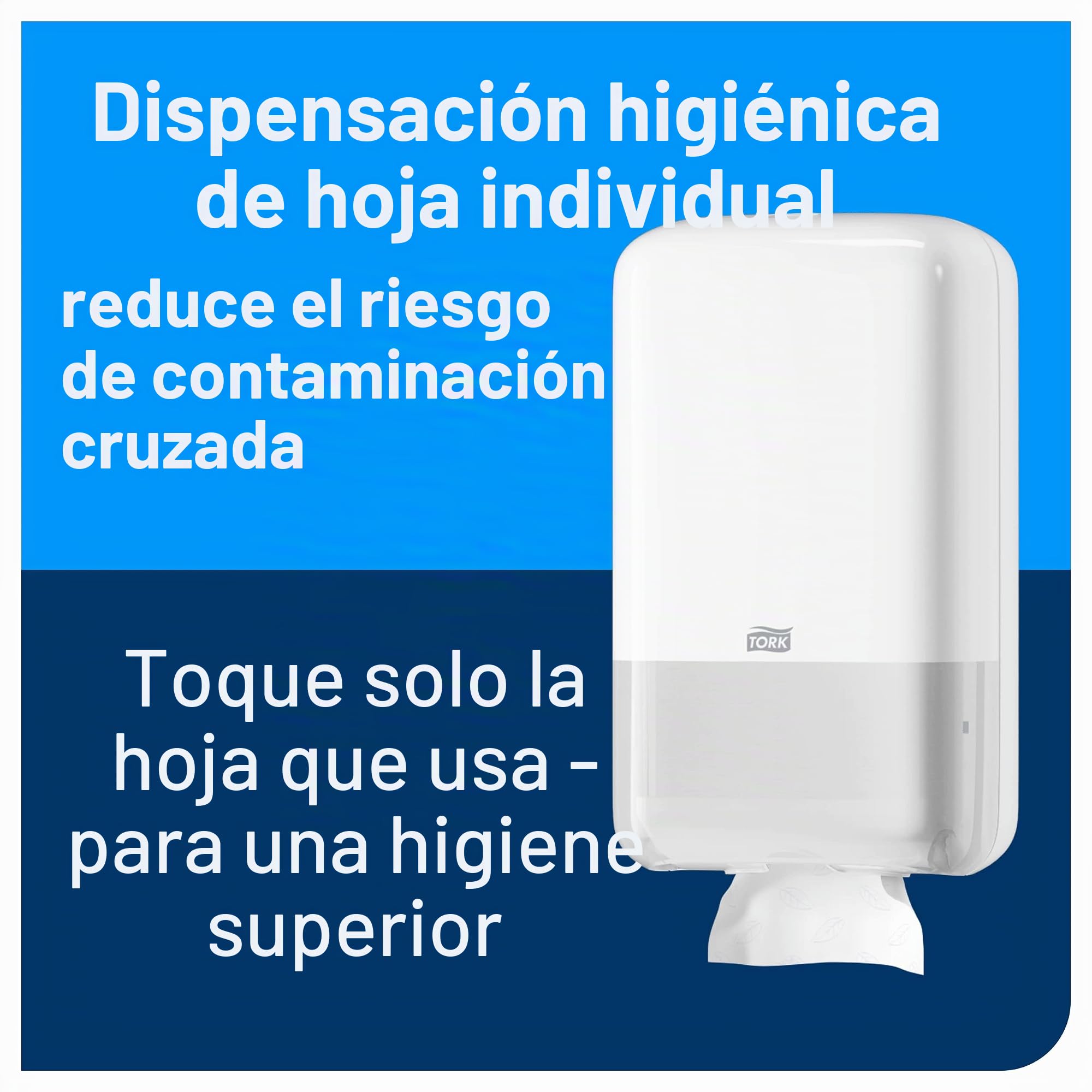 Tork 556008 Dispensador de papel higiénico plegado Elevation / Compatible con el sistema T3 / Negro