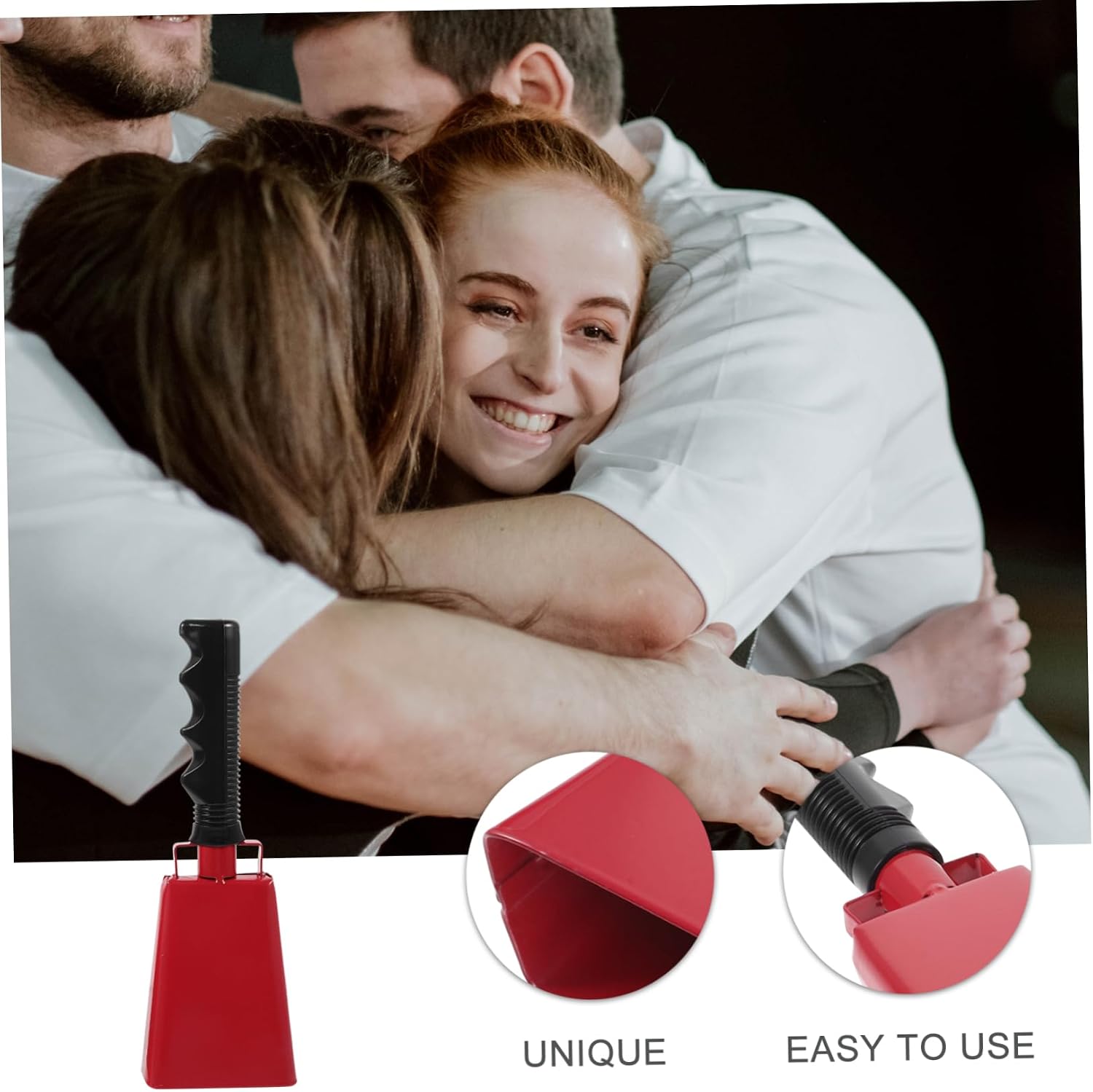 Kisangel Hand Bell Cowbells Purple 2pcs Football Service Bell for Sports Events