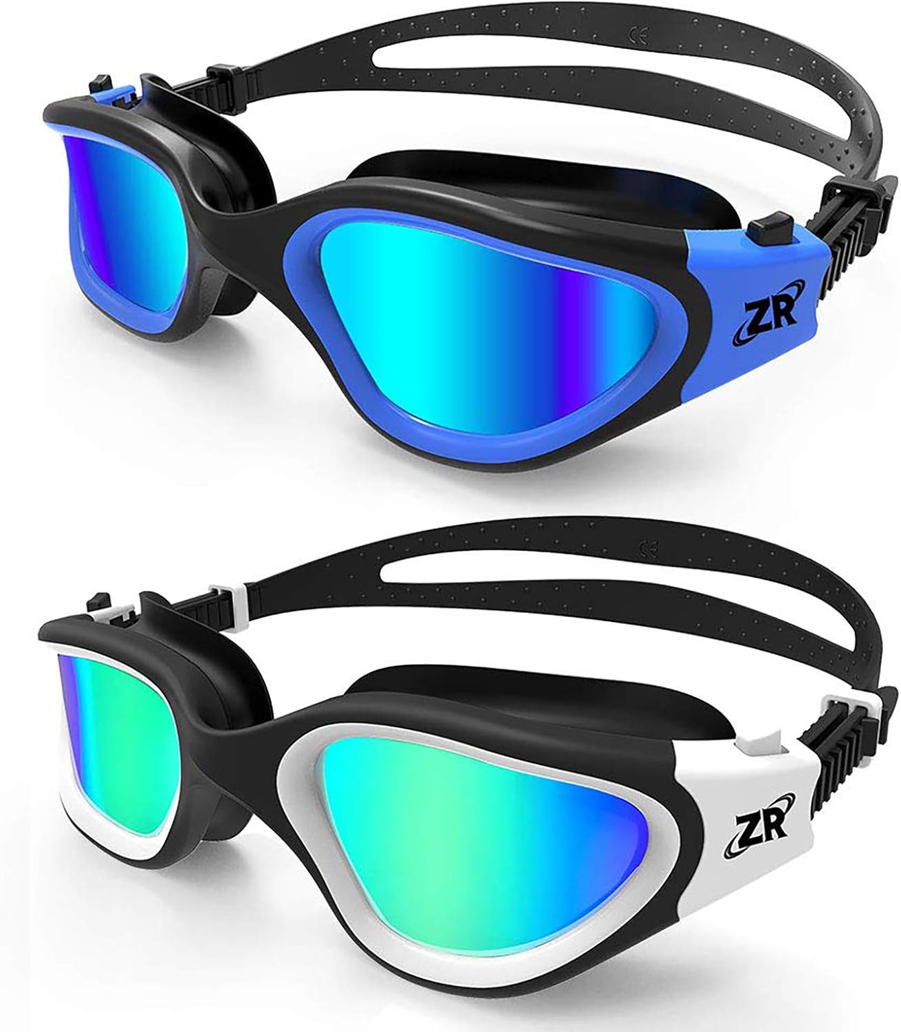 ZIONOR Swimming Goggles, 2 Packs G1 Polarized Swim Goggles UV Protection Watertight Anti-fog Adjustable Strap for Adult Men and Women (WhiteGold+ClearWhite) : Sports & Outdoors