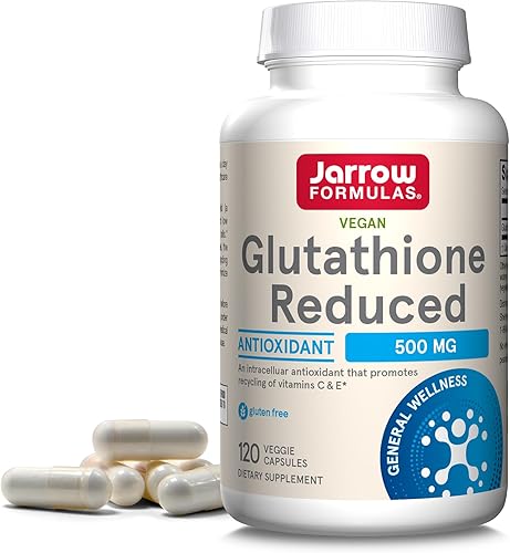 Cápsulas antioxidantes Jarrow Formulas Glutathione Reduced 500 miligramos GLRED120 1 1