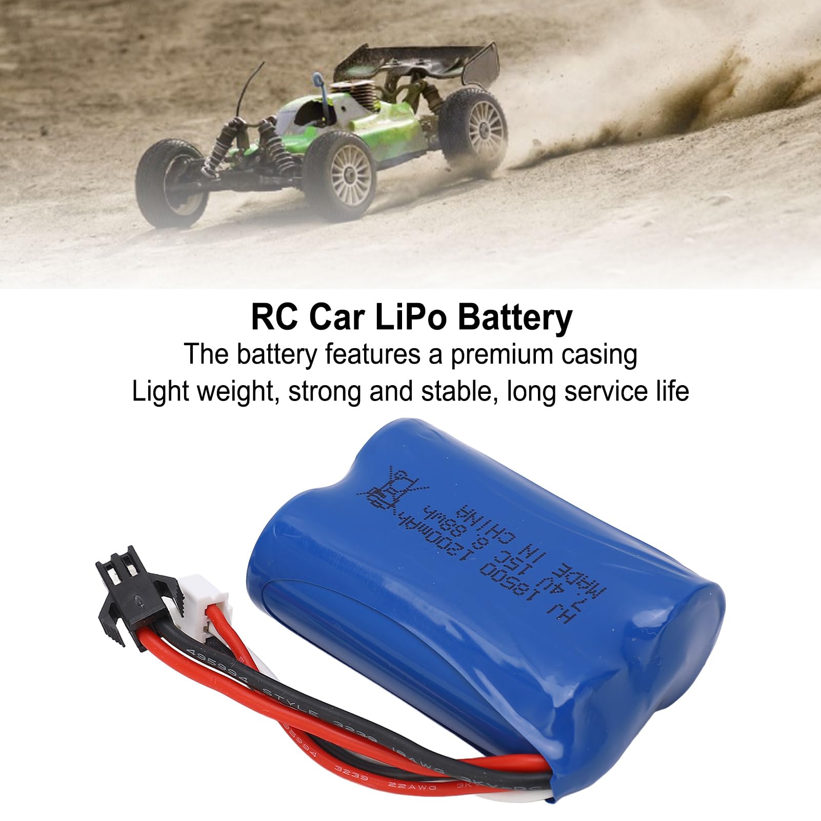 Batterie LiPo pour Voiture RC, Batterie au Lithium Légère de