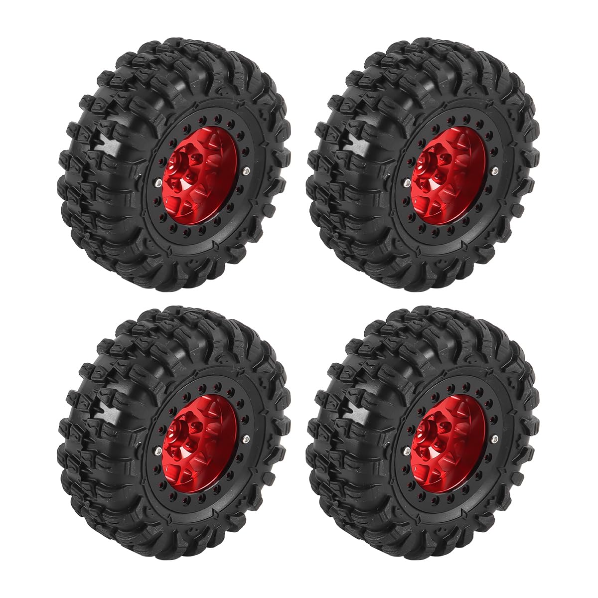 Qury 4Pcs 1.3 Wheel Tires S5 Muddy Ground Tires 65 x 25mm for 1/18 1/24 RC Crawler Car