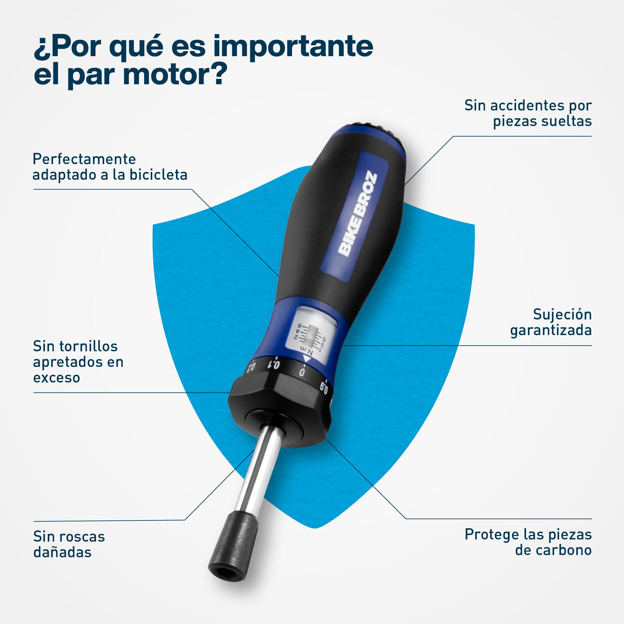 81664 - Llave dinamométrica para reparación de bicicletas (1/4 pulgadas, destornillador de par de torsión con soporte para puntas y traje derecho, 1-6 Nm, Spencer Screwtorque) | 70001