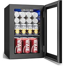 24 Cans Beverage Refrigerator Cooler - Mini Fridge with Digital Temperature Control, Soda Wine Beer Drink Fridge - Small Refrigerator for Office Home Bedroom Dorm Bar, Black