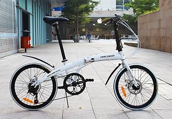 Amazon | ハチコHACHIKO高炭素鋼折り畳み自転車 7段変速 20