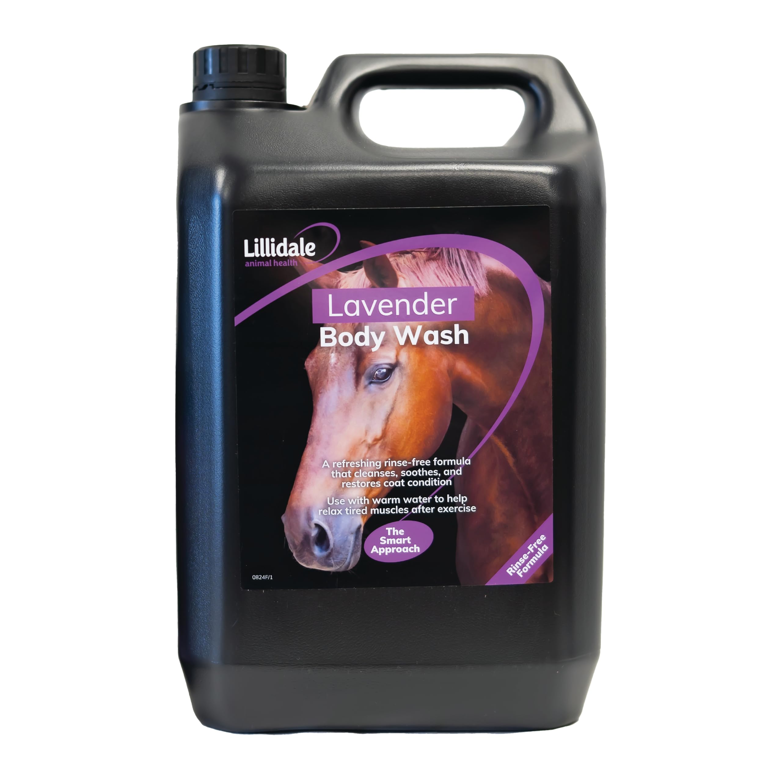 Lavender Horse Shampoo 5L | Rinse-Free Soapless Formula with Lavender Oil | Calming Equine Shampoo & Body Wash for Post-Competition Refresh, Coat Care & Tired Muscles | Lillidale