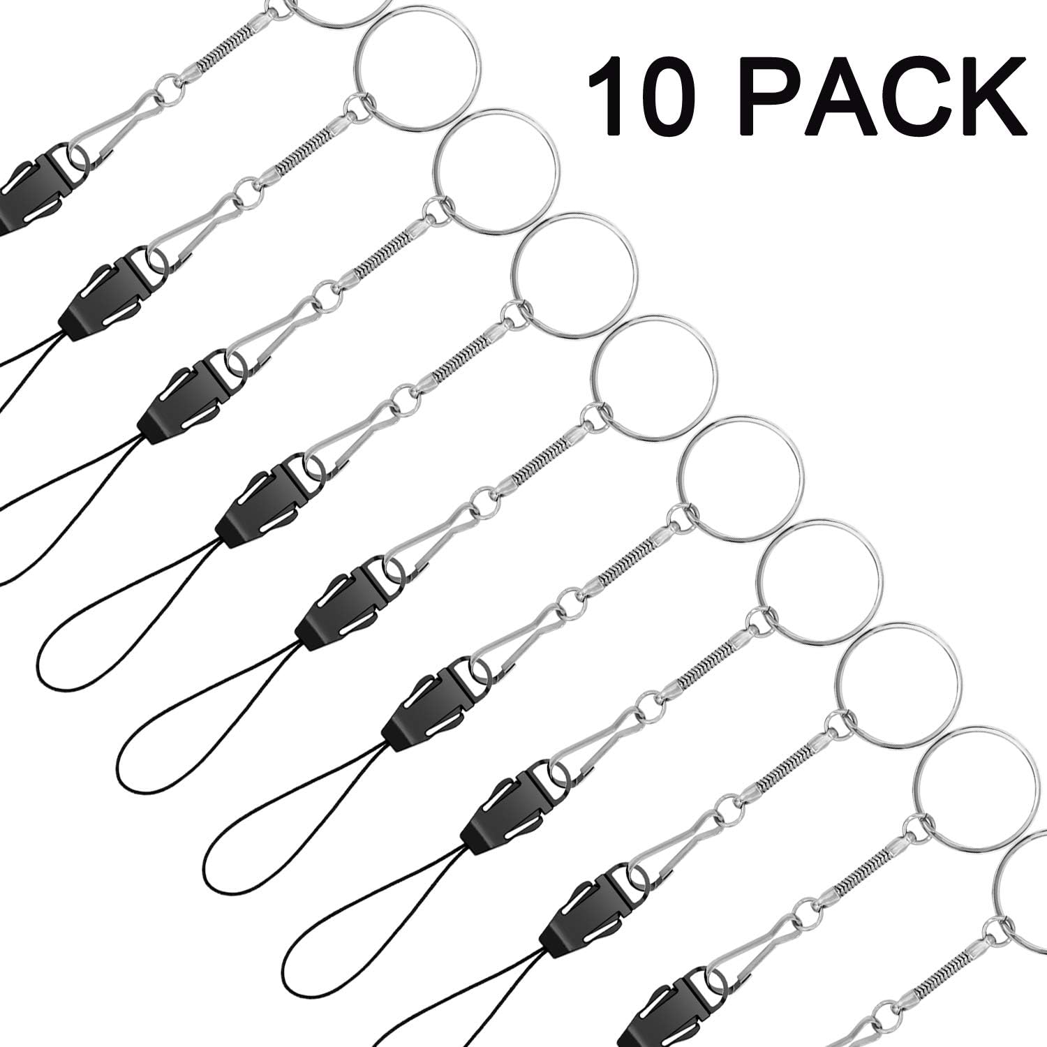 YOUOWO 10 Pcs Lanyards For USB Cell Phone Keys ID Card Badge, Small detachable Lanyard - Image 3