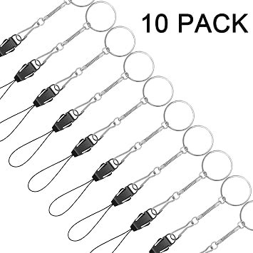 YOUOWO 10Pcs Lanyards Detachable with Plastic Buckle | Lightweight,for USB,Phone,Keys etc