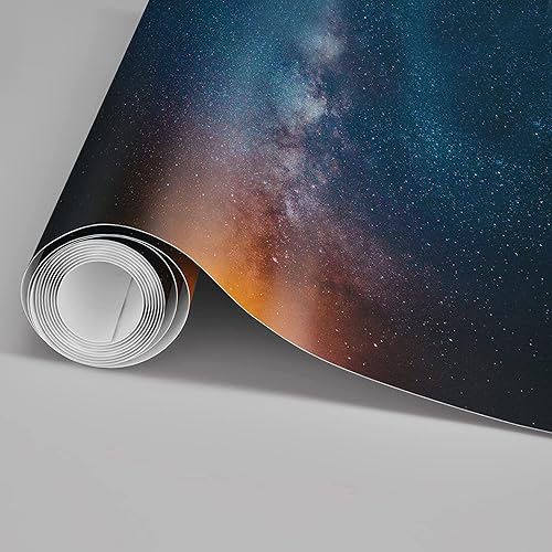 Miniatura 10 de SIGNFORD Adhesivo mural removible para pared, mármol de granito, ondas doradas, cordillera, sol, naturaleza, desierto, ilustraciones, arte rústico,