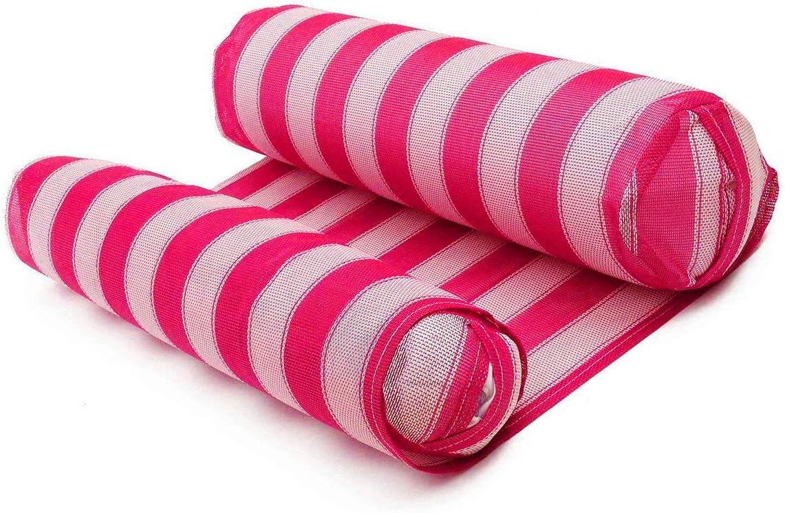 Pool Floats for Adults, FLYMEI Water Hammock for Vacation, 52.4'' X 26'' Floating Hammock for Pool- Pink