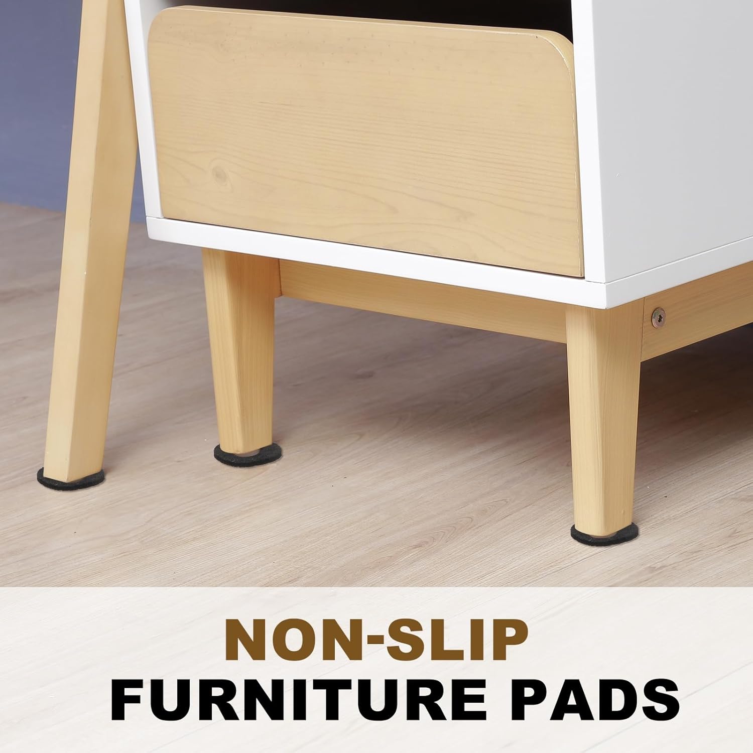 uxcell 8Pcs Non Slip Furniture Pads, 12" Round Self Adhesive Felt Bumpers Noise Reducing Furniture Feet Floor Protector for Chairs Tables Furniture Legs (Gray 0.12" Thick)