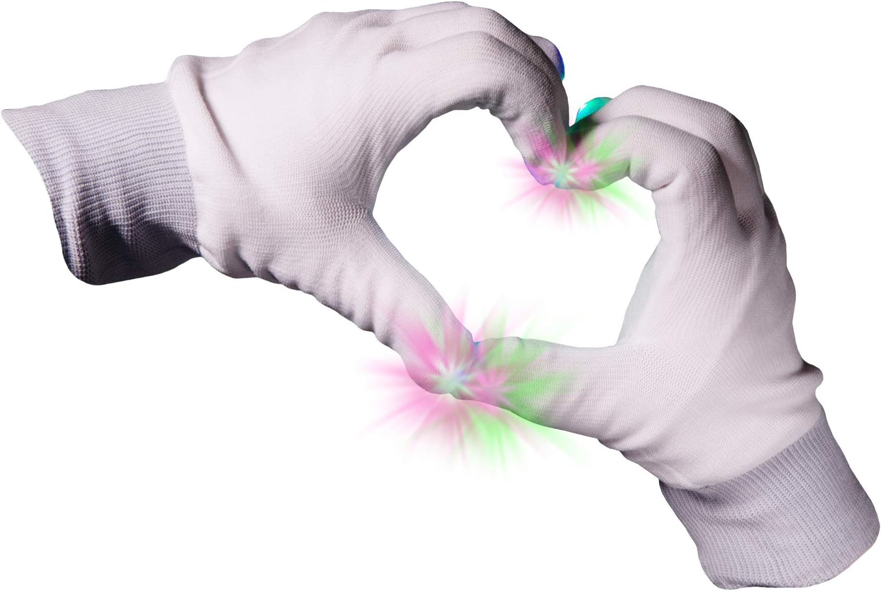 Fun CentralG219 LED Light Up Gloves- White 2 Pieces