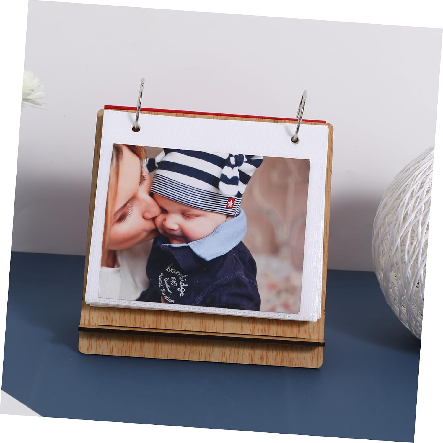 Milisten Multi Function Growth Album for Insert Pages Desk Calendar Keepsake for Milestones Simple Photo Display for Parents Color