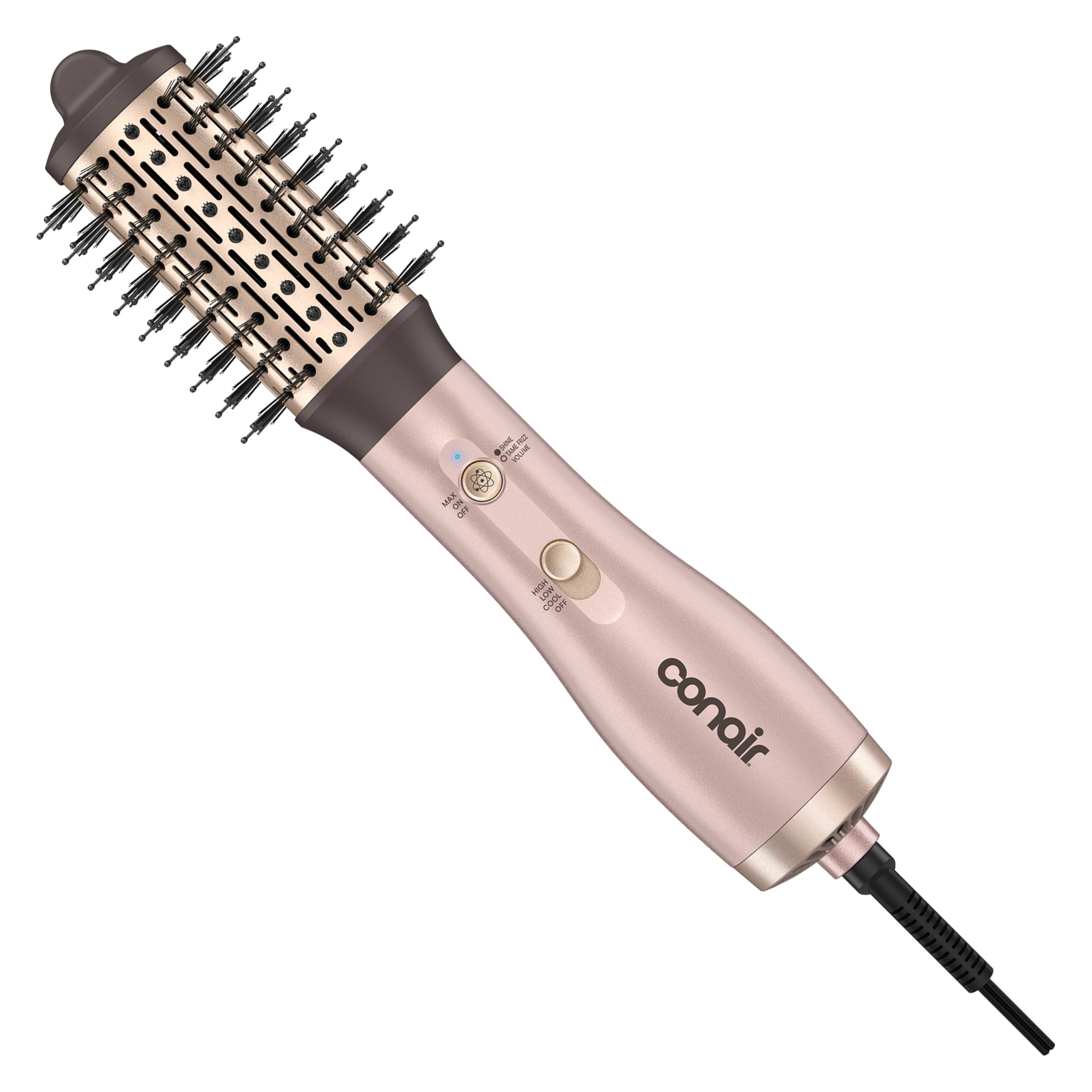 INFINITIPRO by CONAIR Frizz Free BC610C 2-in-1 Blow Dryer Brush. Wet-to-Dry Hot Air Styler for All Hair Types. Quick Heat Up, Volumize Smooth Refresh. Blowout Brush