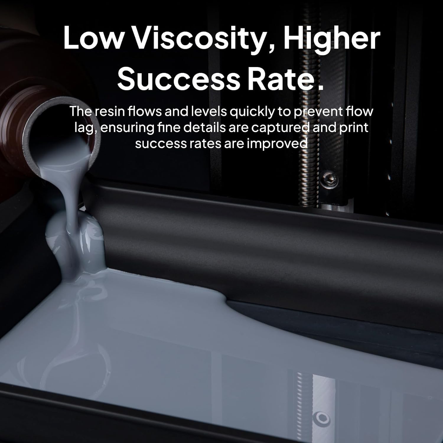 ELEGOO 8K Water Washable Resin 2.0, 365-405nm UV-Curing 3D Printer Resin with High Precision, Lower Viscosity, Higher Toughness, Compatible with MSLA LCD DLP Resin 3D Printers, Vanilla 1000g