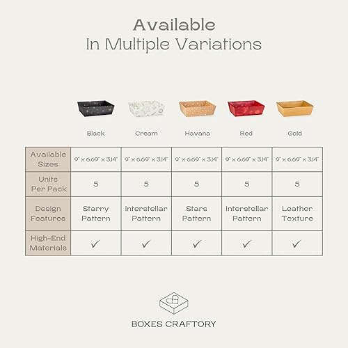 Miniatura 7 de Boxes Craftory Paquete de 5 canastas de regalo resistentes fabricadas en Italia  Cestas para regalos vacías, ideales para cesta de fiesta, cesta de