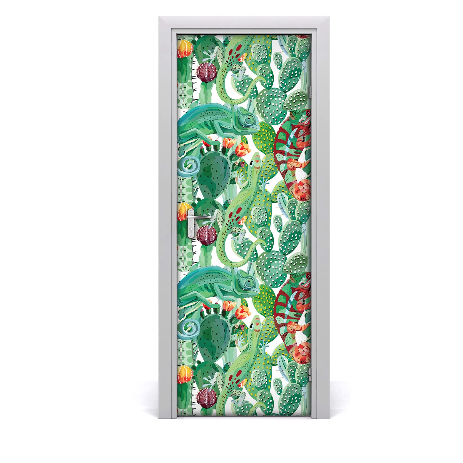 Papier peint sur la porte caméléon pour personnaliser une chambre moderne