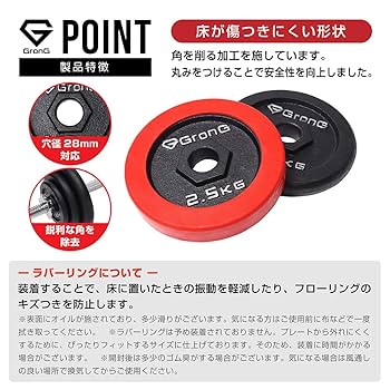 バーベルセット 5kg・2.5kgプレート付き 楽天市場】【総重量40KG バーベルセット】アイアンプレート+