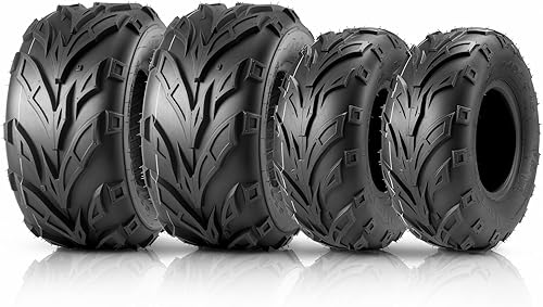 MaxAuto Juego de 4 neumáticos ATV 14570-6 y 16x8-7 mini neumáticos para bicicleta, 145 x 70-6, neumáticos todoterreno UTV de 16 x 8 x 7 pulgadas, 6