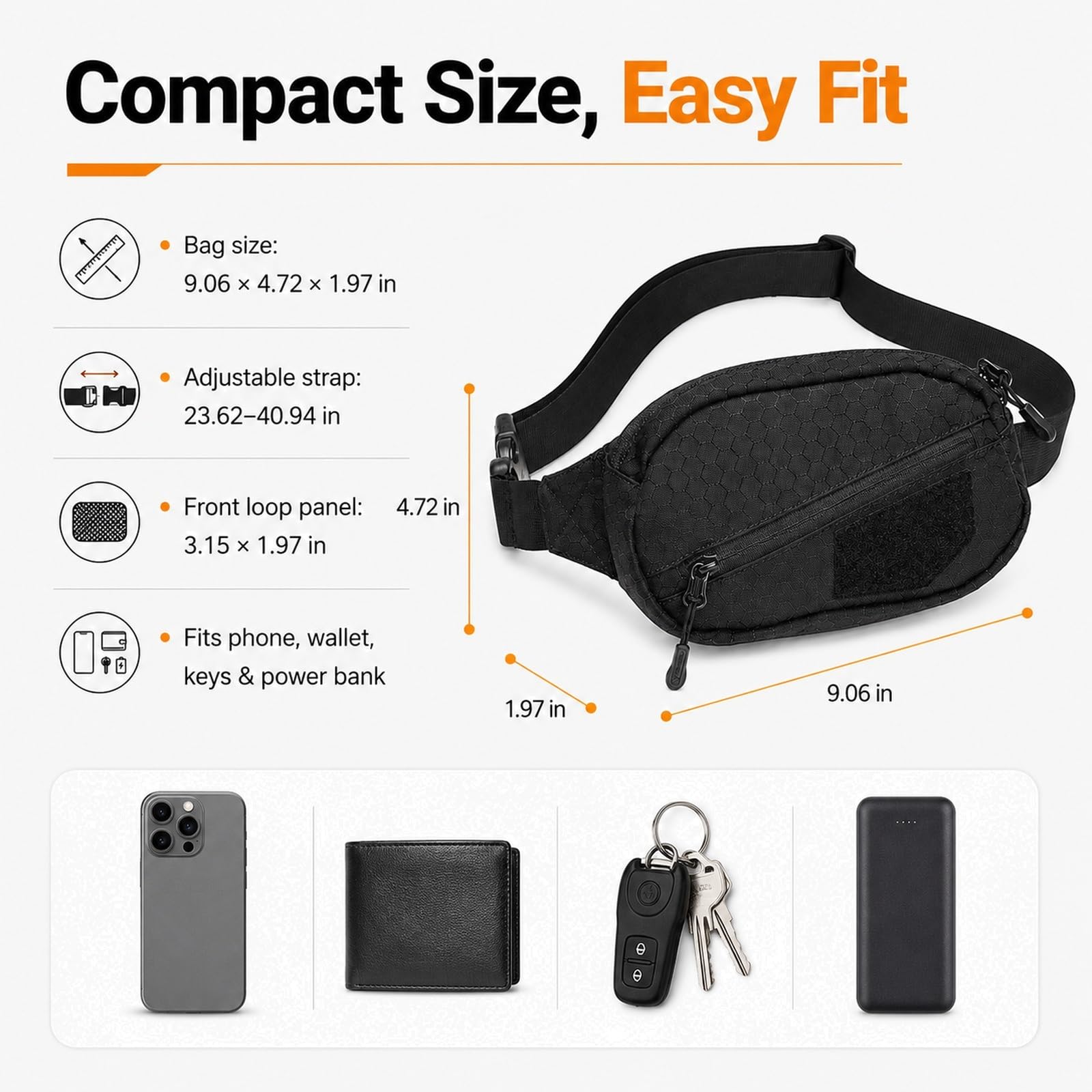 Genérico Riñonera Deportiva Bolso de Pecho Liberacion Rapida, Bandolera Impermeable Multiusos para Senderismo Viaje Airsoft Exterior