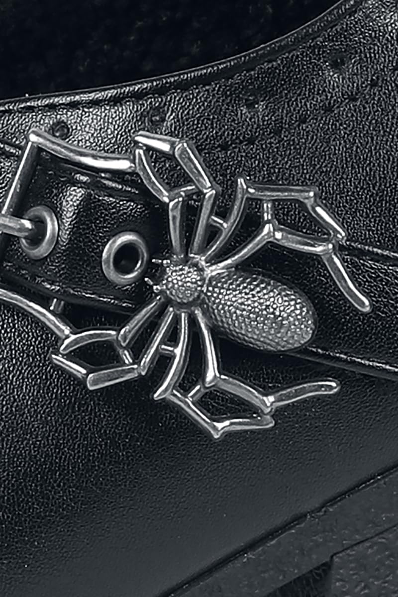Gothicana by EMP Damen Schwarze High Heels mit DREI Riemen und Nietendetails