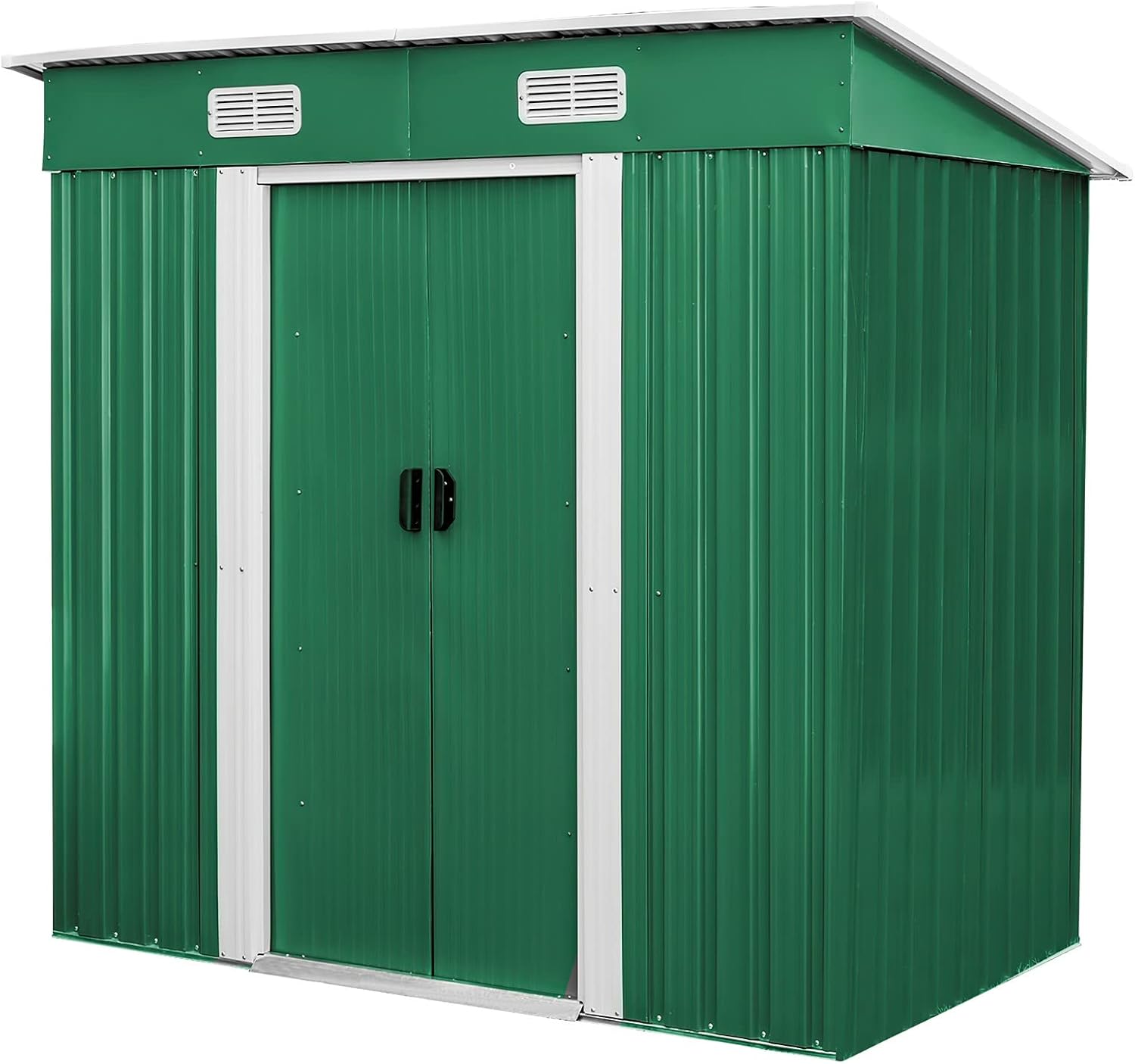 BESTDOOR Metal Outdoor Storage Shed 6 x 4 FT, Outdoor Storage House, with Sliding