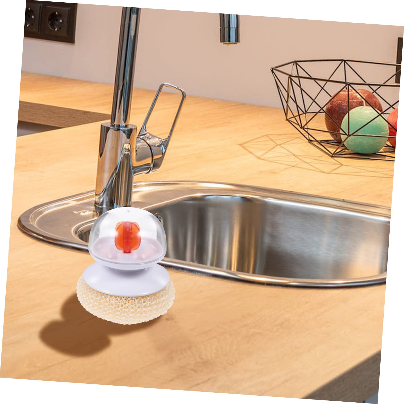 Gatuida 5piezas Cepillo De Limpieza De Platos Mango Ergonómico Bola De Alambre Duradera para Fregar Ollas y Sartenes para Cocinas y Utensilios De Cocina Herramienta De Limpieza Eficaz y