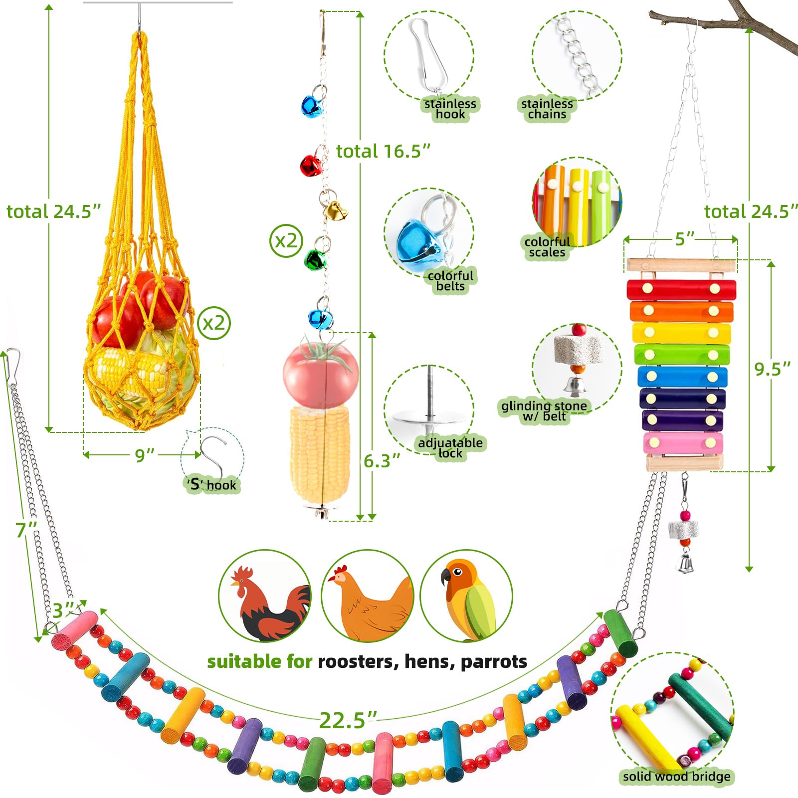 5 Packs Chicken Toys, Chicken Xylophone Toys, Chicken Irror Toys For - View #5