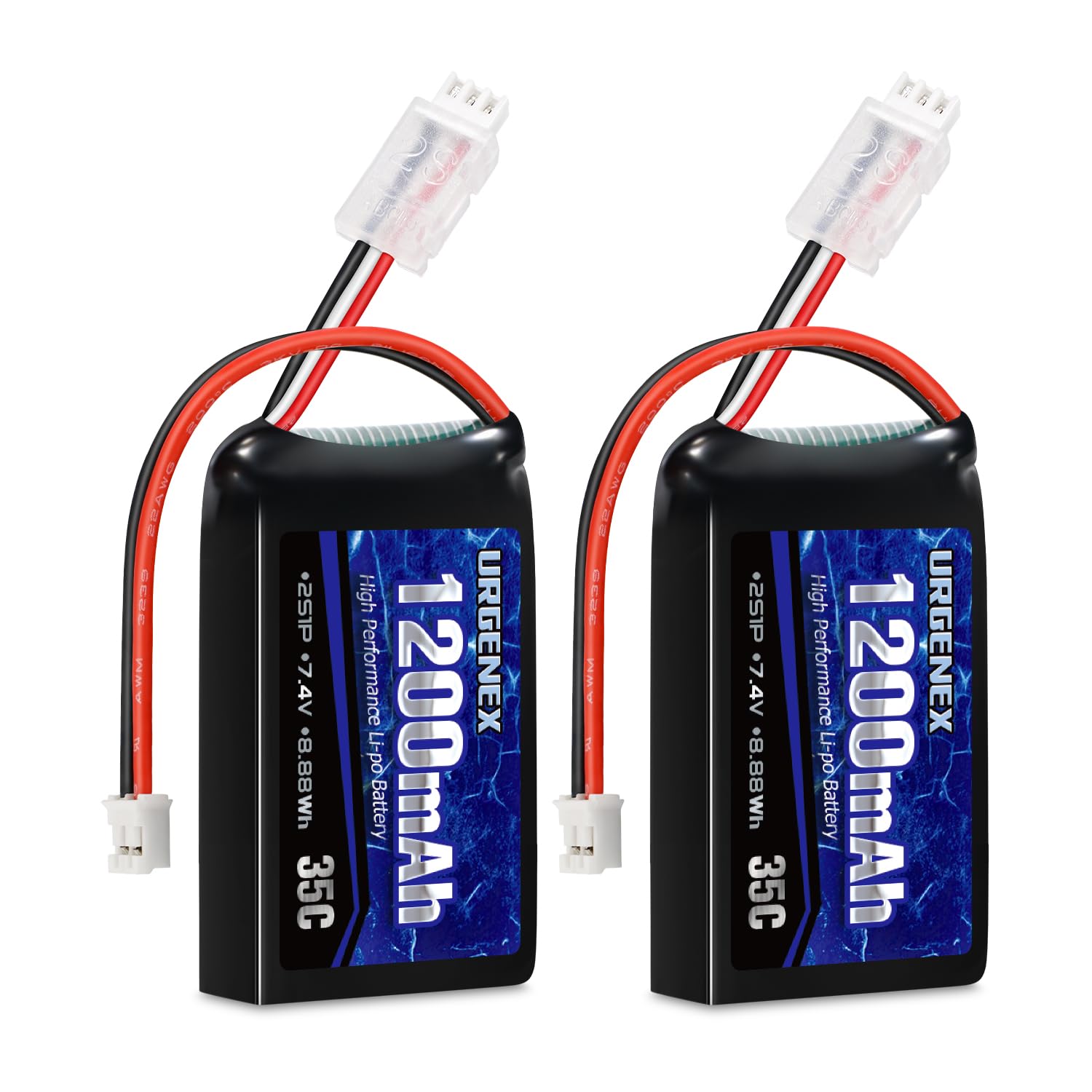 Itexkun 2 Pcs 7.4V 950mAh 20C Lipo Battery JST Connector With 7.4v USB Charger For WLtoys K989 Mini RC Drift Car