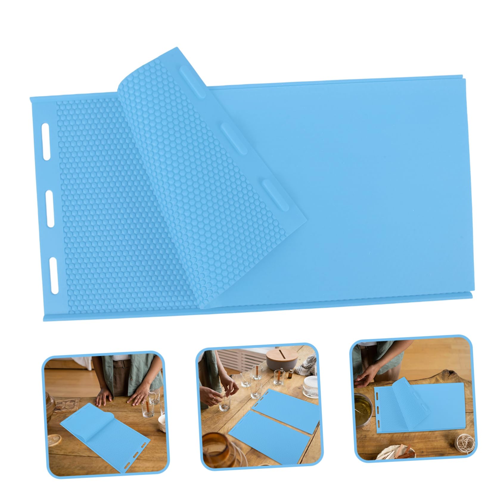 STOBOK Stampo in Silicone per Fogli di Cera d Api, Flessibile e Riutilizzabile, Accessorio DIY per Apicoltura e Candele Nido d Ape