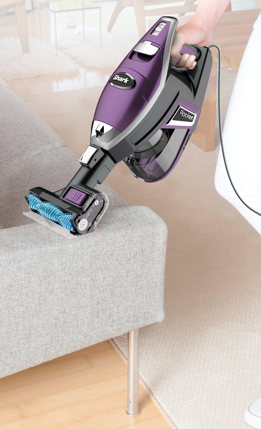 Shark Rocket Ultra-Light Corded Bagless Vacuum with Hand Vacuum for Carpet and Hard Floor with XL Dust Cup and Hard Floor Attachment (HV323), Gold