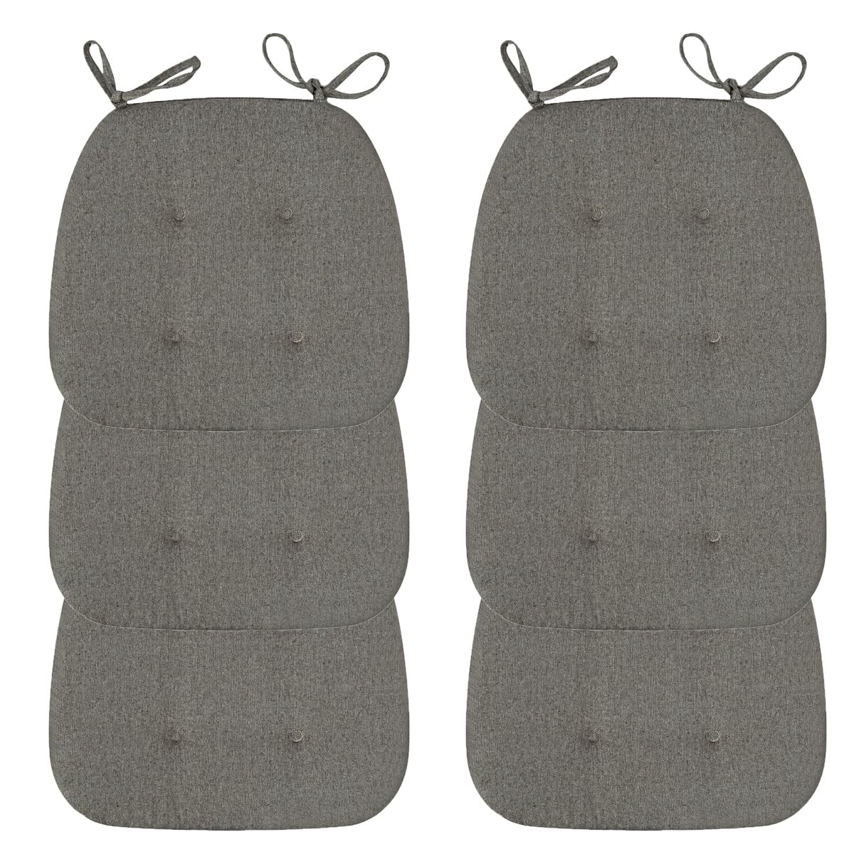 Coussin pour chaise en rotin antidérapant lot de 6 galettes noires intérieur extérieur