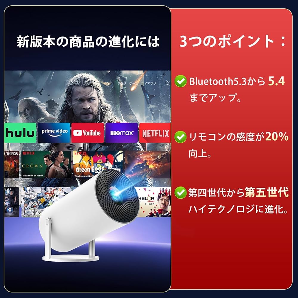 Amazon.co.jp: JOWLURK プロジェクター 家庭用【2025 Android TV