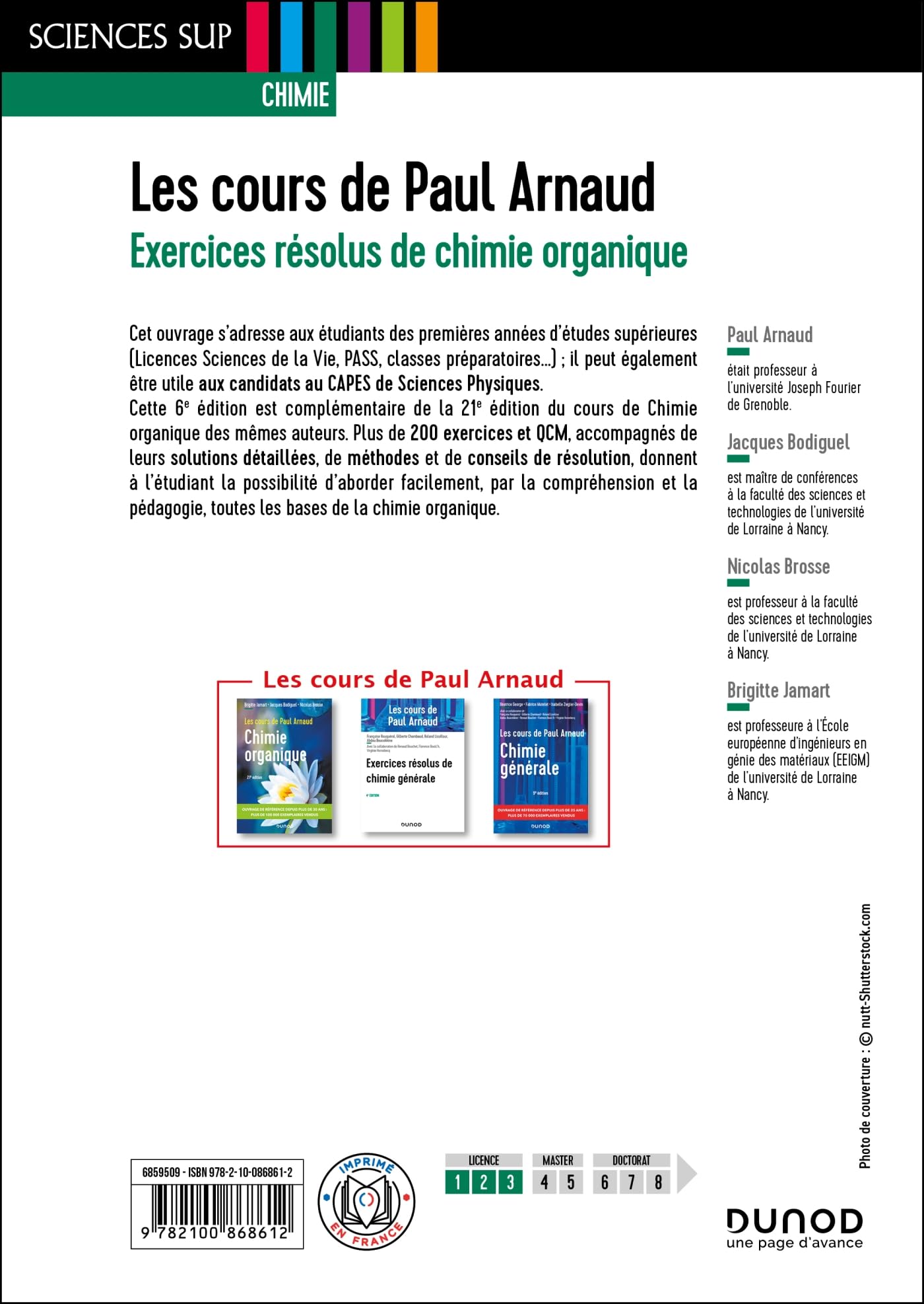 Les cours de Paul Arnaud - Exercices résolus de chimie organique - 6e éd.