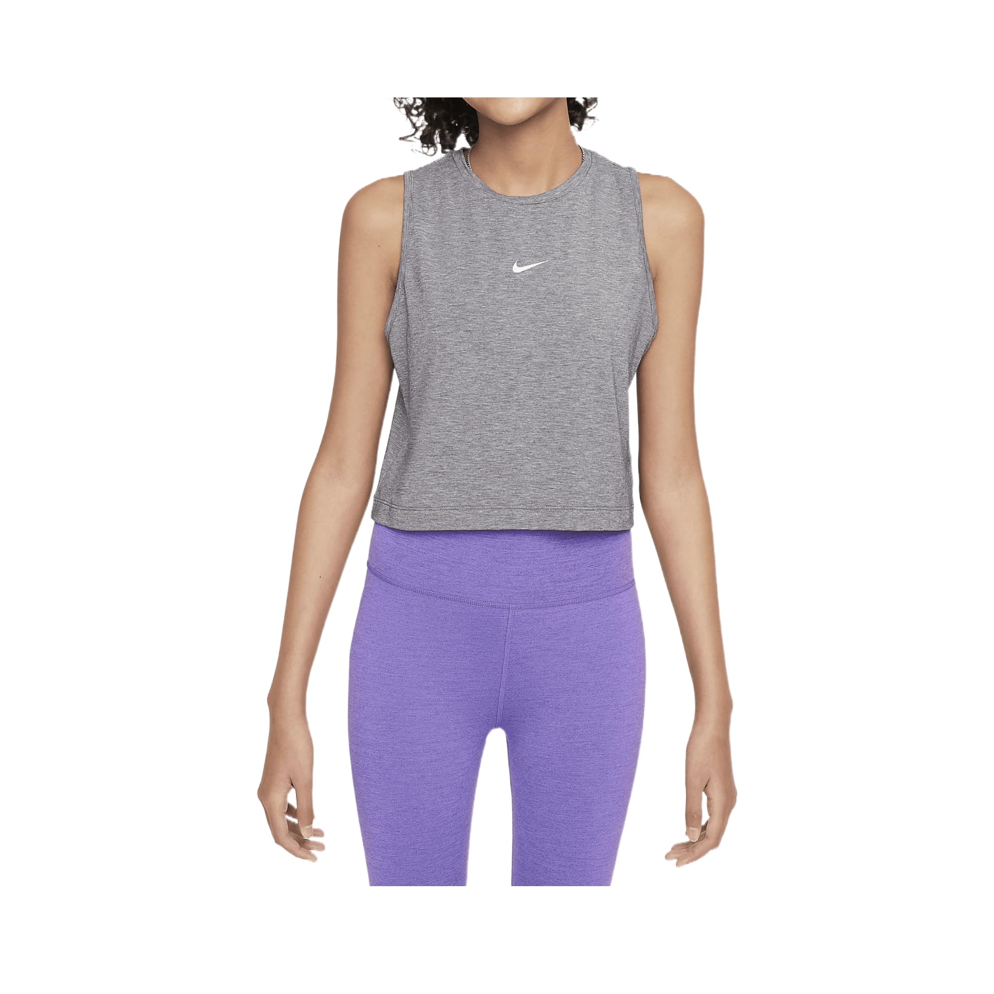 Nike Pro Girls' Dri-FIT Training Tank Top (Dark Grey/Pure/White, FV2422-063) Size X-Small
